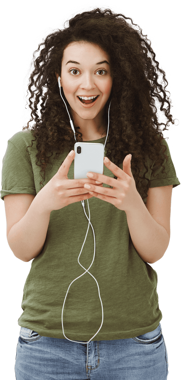 girl with earphones